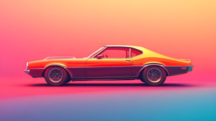 Beautiful illustration of a beautiful car. For those who like speed, this car is ideal.