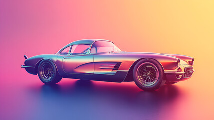 Beautiful illustration of a beautiful car. For those who like speed, this car is ideal.