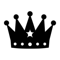 Royalty crown vector graphic design element for king queen prince princess with star and jewel detail