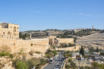 Naklejka premium Jerusalem. The Walls Of The Old City.