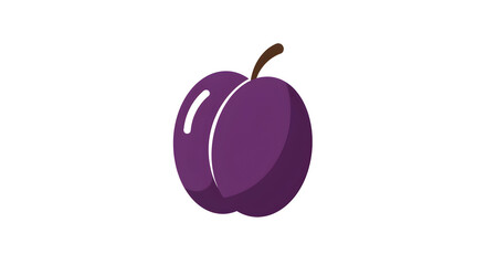 Obraz premium A stylized plum icon