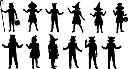 Halloween Kids Parade Silhouette
