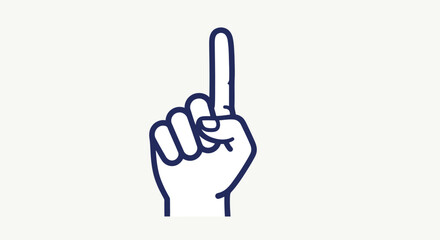 Hand with index finger pointing up for direction