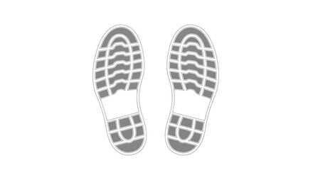 Footprint pattern of shoe soles, representing walking and direction