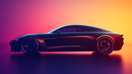 Naklejka premium Dream car, supercar, speed in the veins