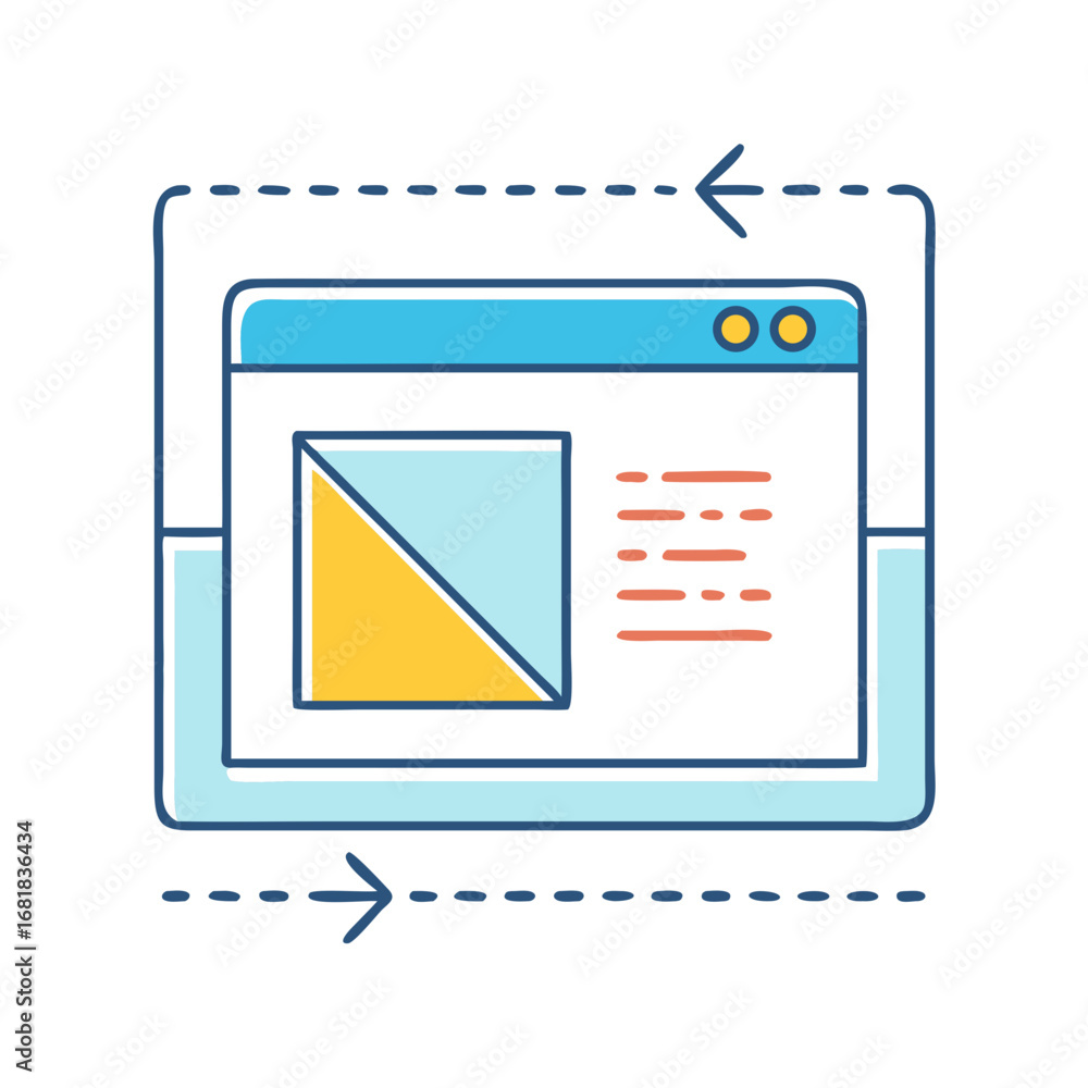 Aufkleber website workflow illustration with circular flow showing forward and backward steps