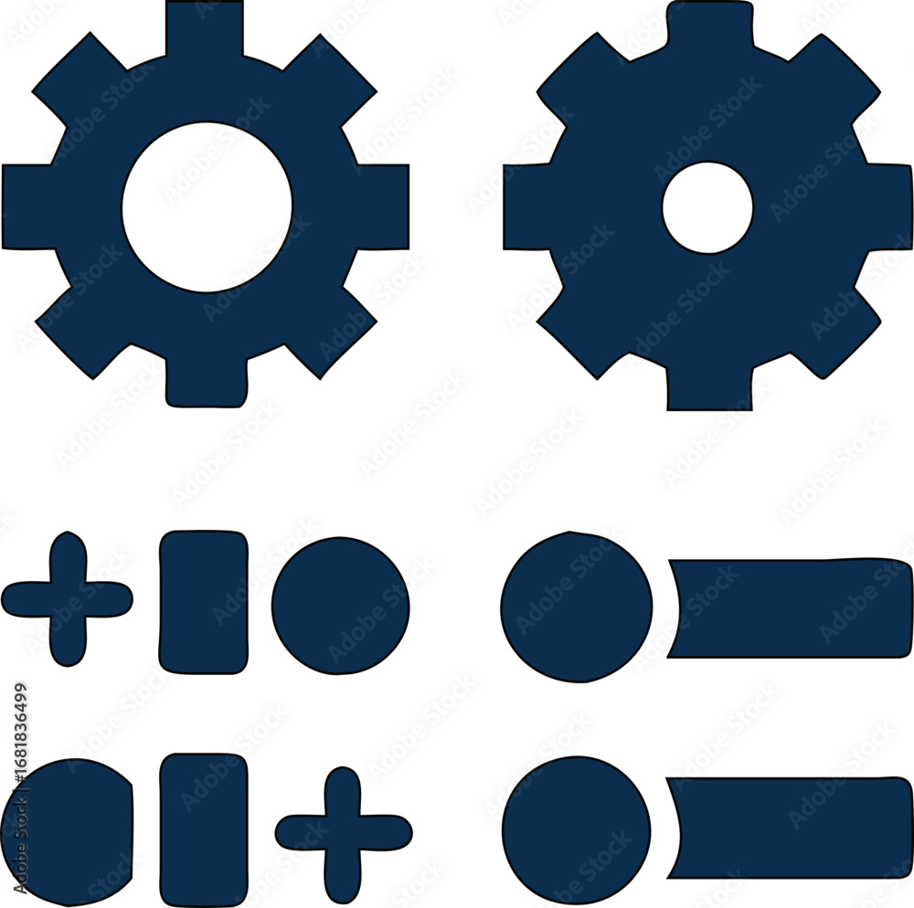 Poster digital cogwheel icon vector used for repair, optimization, and engineering interfaces in software a