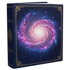 Spiral Galaxy on a Dark Blue Book Cover