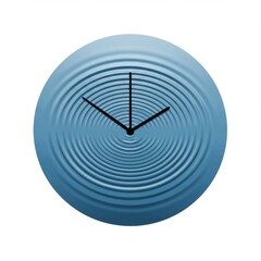 Modern Blue Concentric Circle Wall Clock