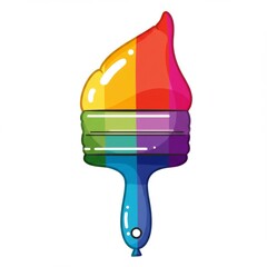 Rainbow Paintbrush Illustration