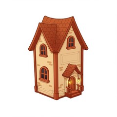 Charming Stone Cottage Illustration