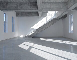 Obraz premium Empty modern concrete interior