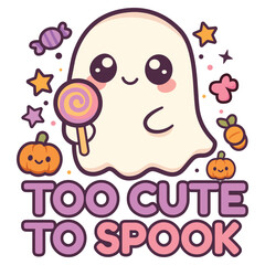 Cute Cartoon Ghost Halloween Illustration