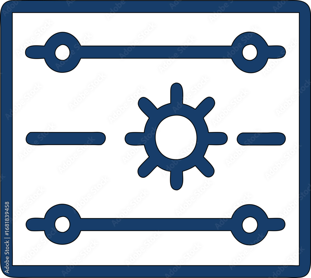 Poster clean vector perfect for system setup, repair service icons, and modern ui design elements.