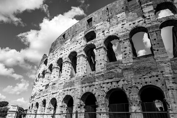 Fototapeta premium Exterior view of the ancient Roman Colloseum in Rome