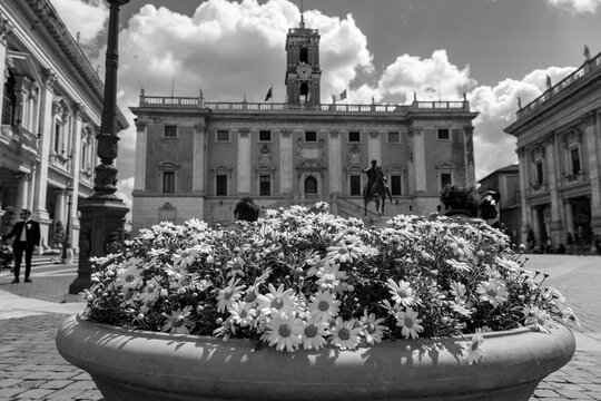 Piazza Campidoglio on Capitoline hill in Rome