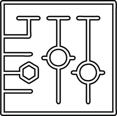 Sleek outline icon vector designed for repair services and digital configurations.