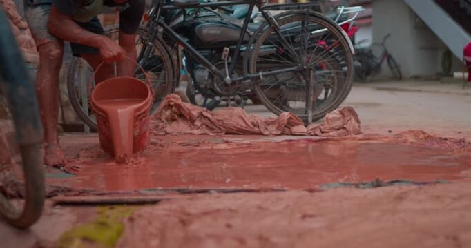 Drying Wet Mud into Clay: Process for Ganpati Idol Making	