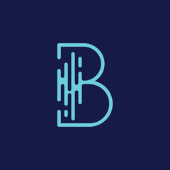 beat letter b abstract logo modern style © Radovani