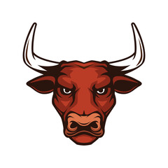 bull buffalo animal abstract logo modern style