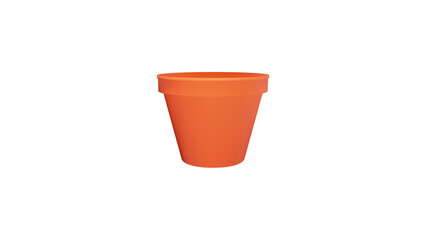 Illustration of Plant in Terracotta Pot with Stacked Pots
