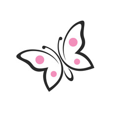 butterfly abstract logo modern style