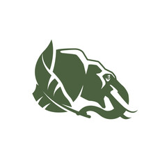 elephant abstract logo modern style