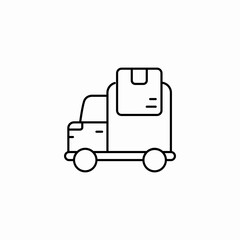 delivery truck box icon sign vector