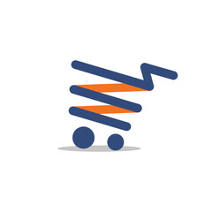 shopping abstract logo modern style