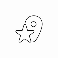 favorite location star icon sign vector