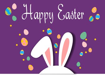 happy birthday card with rabbit