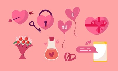 set of pink and white cosmetics