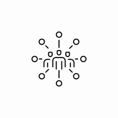 group network connection icon sign vector