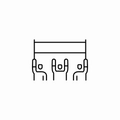 group protesting banner icon sign vector