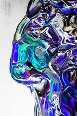 Fragment from painted canvas texture