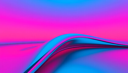 Abstract Neon Gradient Wave Liquid Surface