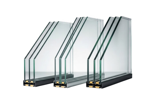 3d triple glazed window panes with aluminum frame