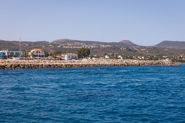 Fototapeta premium Harbor in Latchi commune, part of Polis city in Cyprus island country