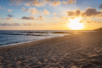 Sunset in Buarcos, civil parish of Figueira da Foz city, Coimbra District of Portugal