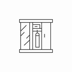 standing wardrobe closet icon sign vector