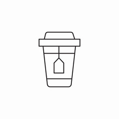 to-go tea cup icon sign vector