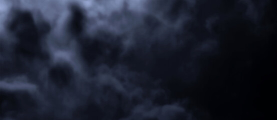 Stormy dark cloudy sky. Pollution, PM 2.5, Carbon dioxide and environment problems concept. Halloween, scary scene thunderstorm and rainy season backdrop.