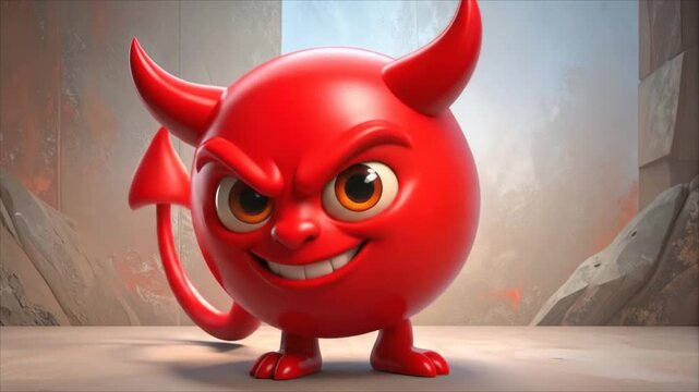 Red devilish animated character