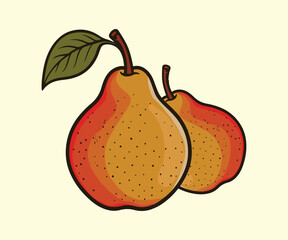 Seckel Pear Vintage fruits sugary pears with heirloom status.