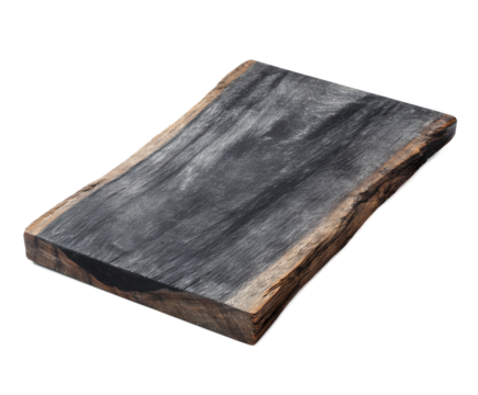 Wooden board with a black and grey color