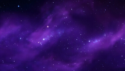 Naklejka premium A vibrant purple nebula with stars creates a mesmerizing cosmic space background