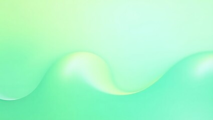 Abstract green wave background. A flowing, elegant design with a layered and semi-transparent ribbon. A modern concept for nature, technology, and corporate presentations. Generative Ai.