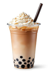 bubble tea frappe with cream