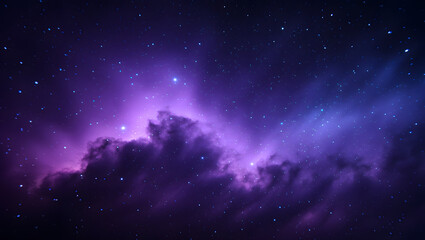 Fototapeta premium A stunning nebula in space with stars and cosmic dust in purple and blue