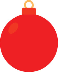 Obraz premium Shiny red christmas ornament ball decorative vector graphic for holiday celebrations transparent background